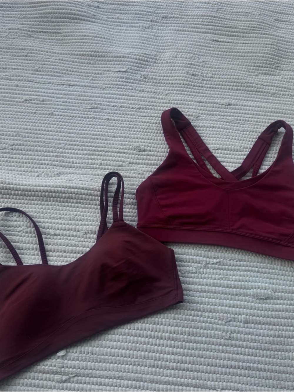 Lululemon Burgundy Sports Bra Bundle Sz 6 Strappy Light Support 2pc - Picture 14 of 14